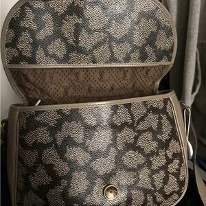 Yves Saint Laurent Tan and Black Crossbody Bag